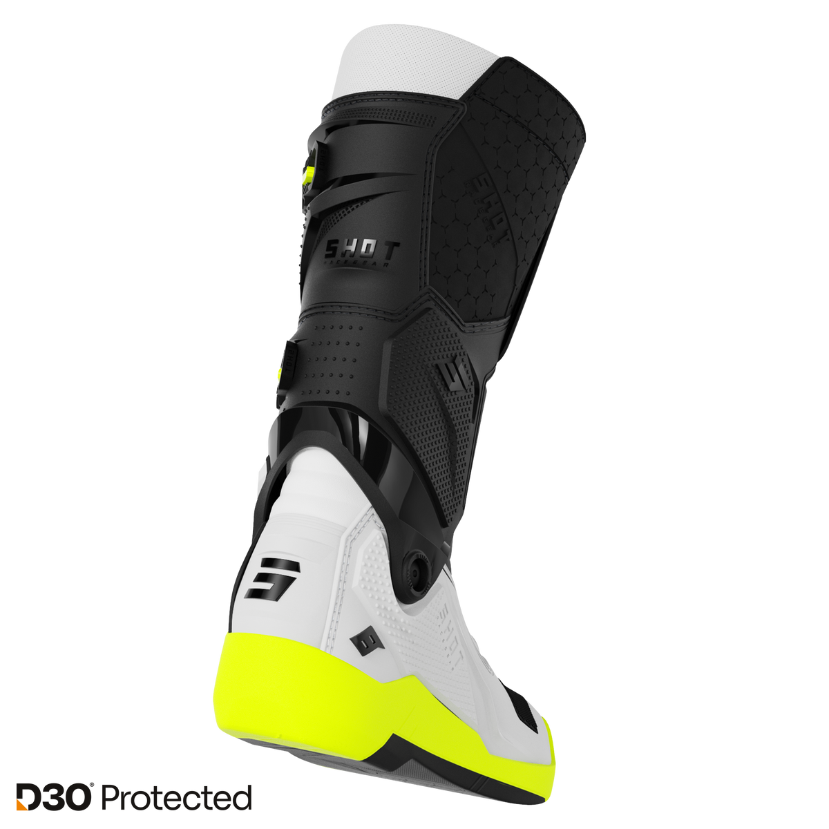 Shot Race 8 Black/white/neon yellow cross csizma