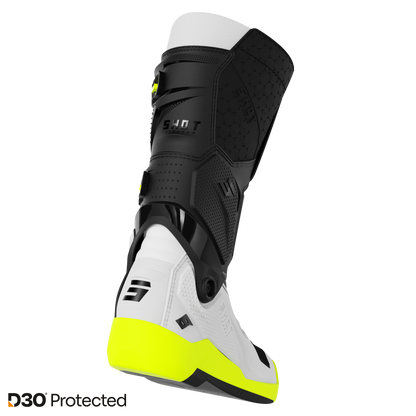 Shot Race 8 Black/white/neon yellow cross csizma