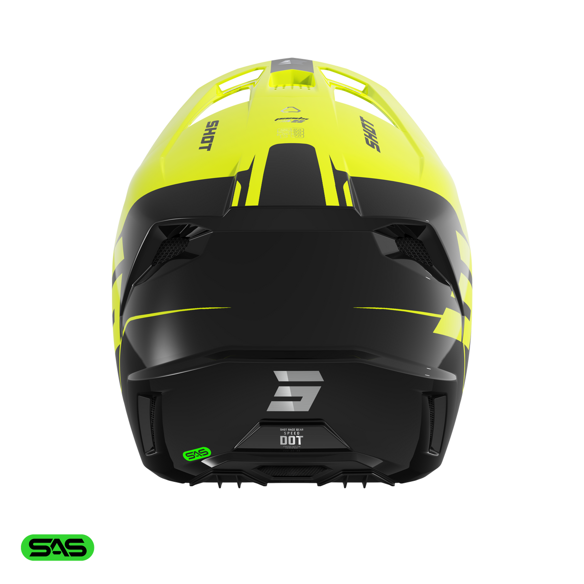Shot Speed Kid S neon yellow glossy bukósisak gyerek méret