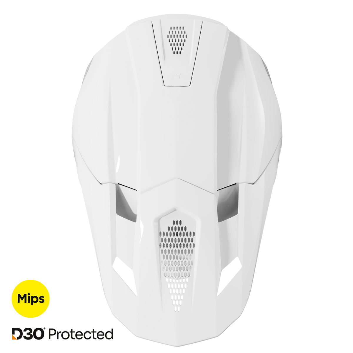 Shot Lite Solid white glossy bukósisak