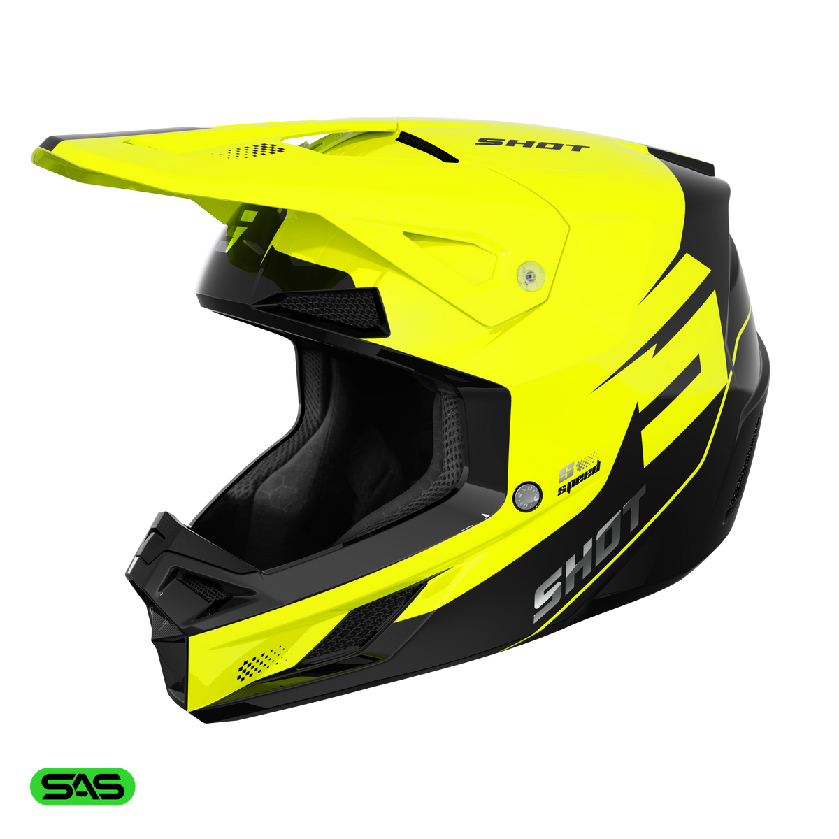 Shot Speed Kid S neon yellow glossy bukósisak gyerek méret